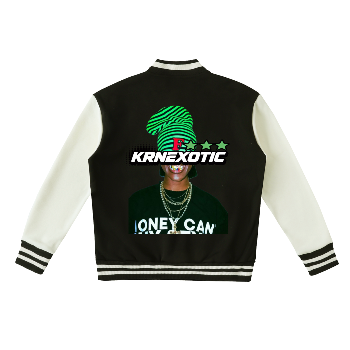 'KRNWEAR' VARSITY GRAPHIC JACKET