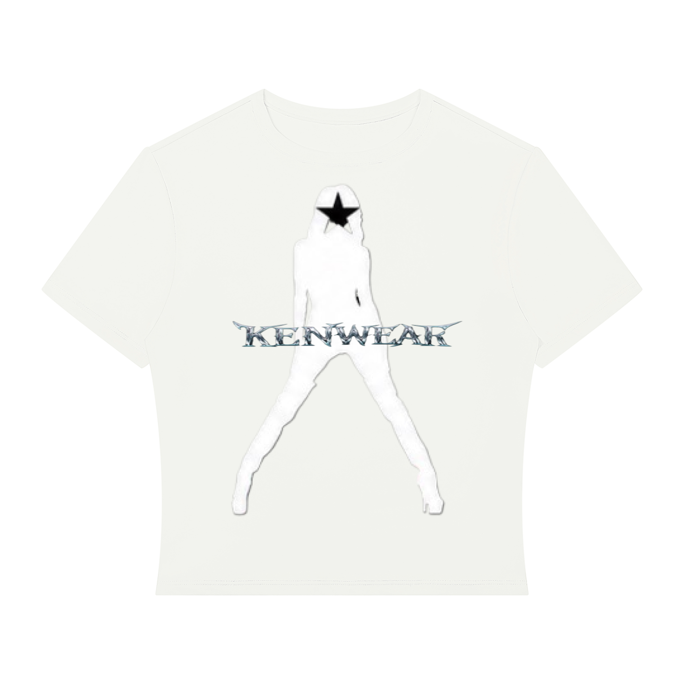 'KENWEAR' STAR GIRL CROP TEE