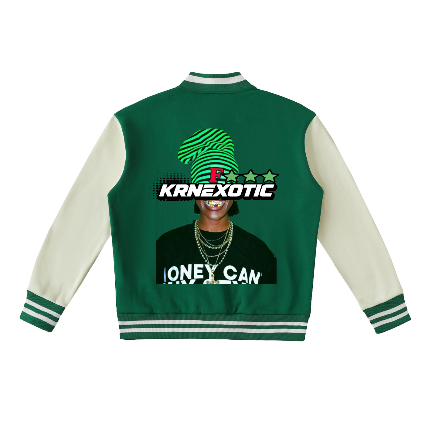 'KRNWEAR' VARSITY GRAPHIC JACKET