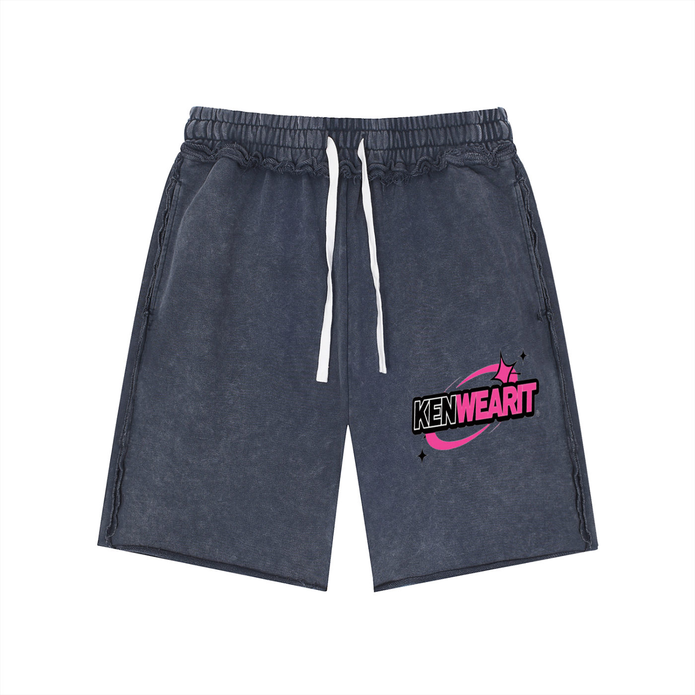 'KENWEARIT' WASH RAW JORTS