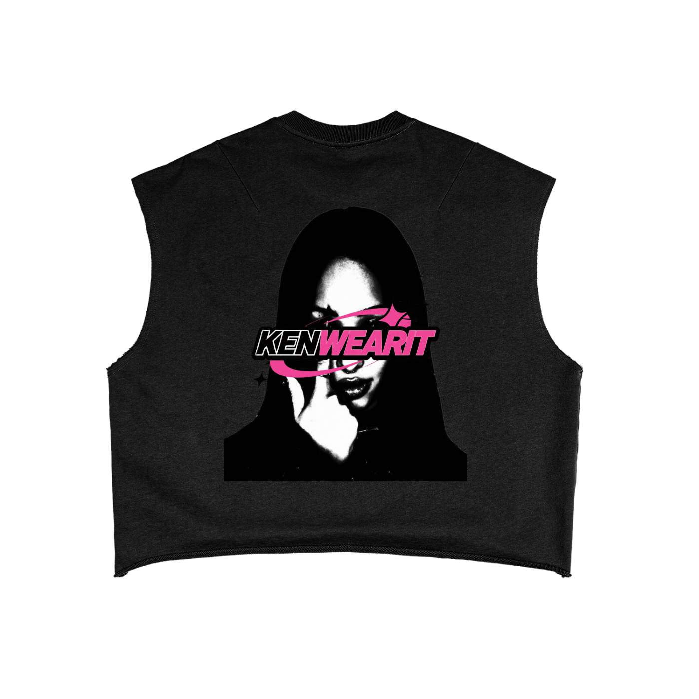 'KENWEARIT' CROPPED GRAPHIC TEE