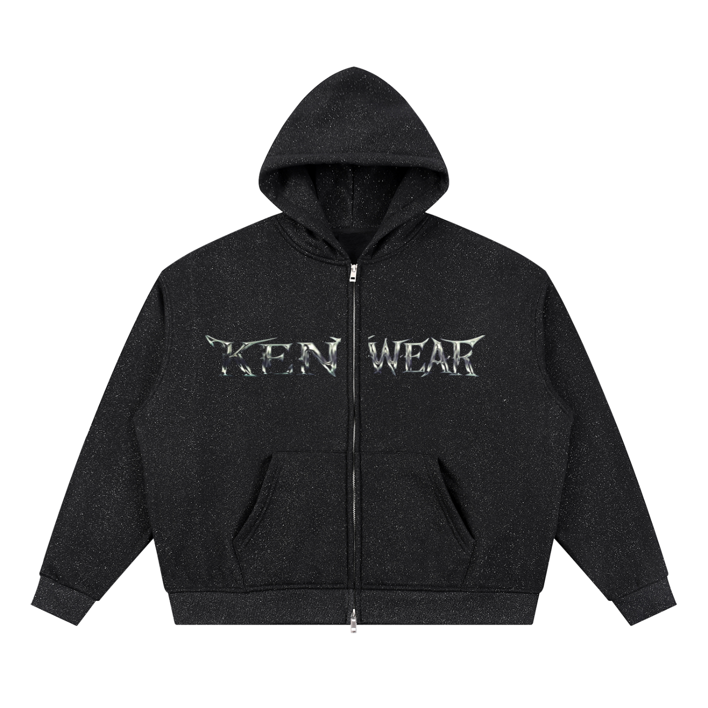 Unisex Sparkles Full Zip Boxy Hoodie