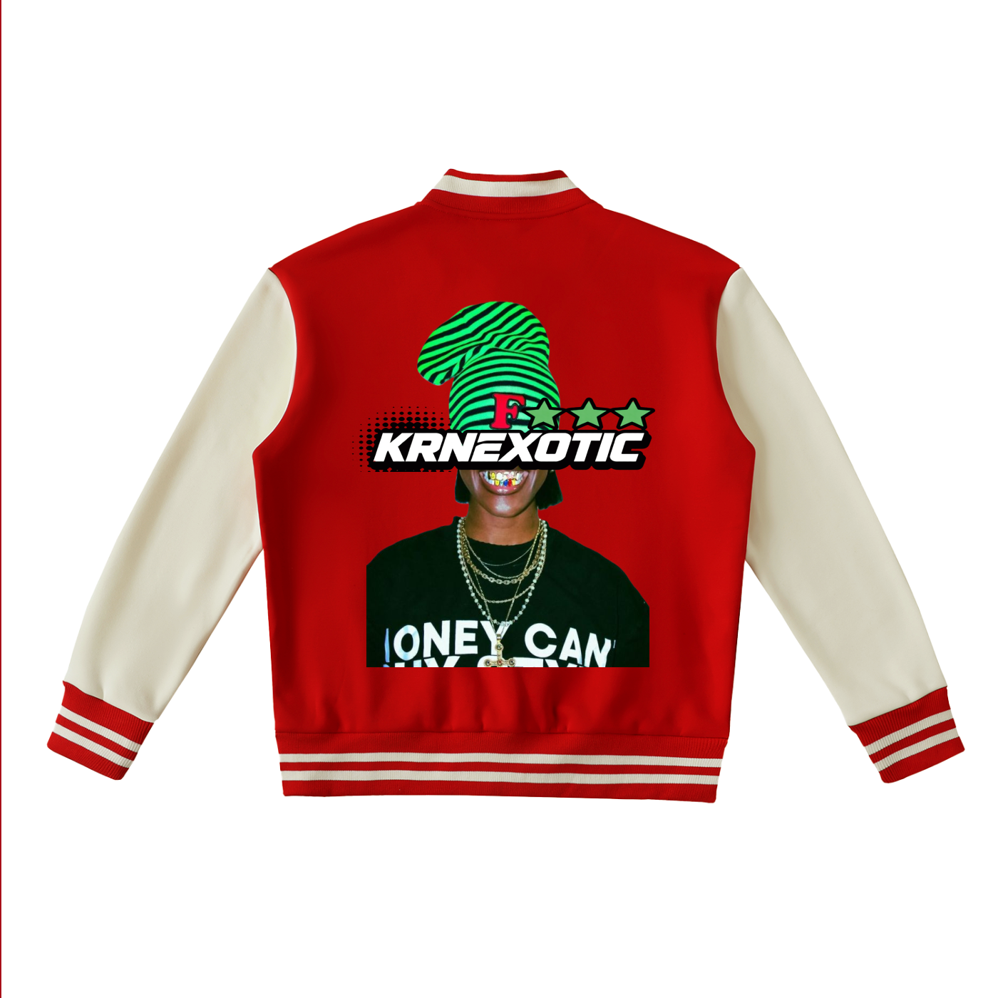 'KRNWEAR' VARSITY GRAPHIC JACKET