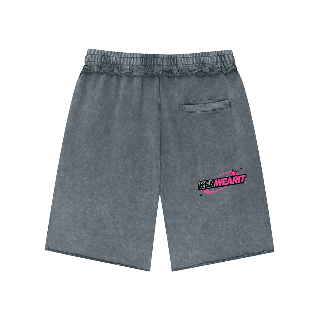 'KENWEARIT' WASH RAW JORTS