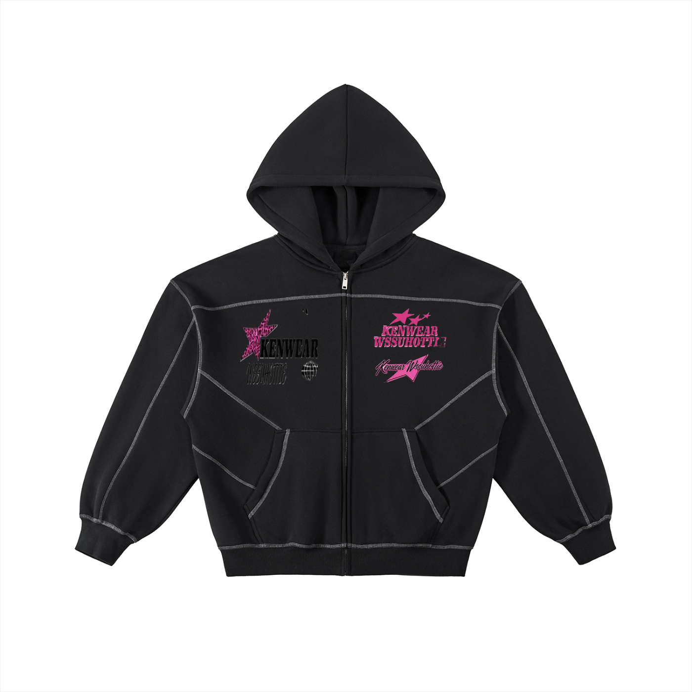 'KENWEAR WSSUHOTTIE' ZIP HOODIE