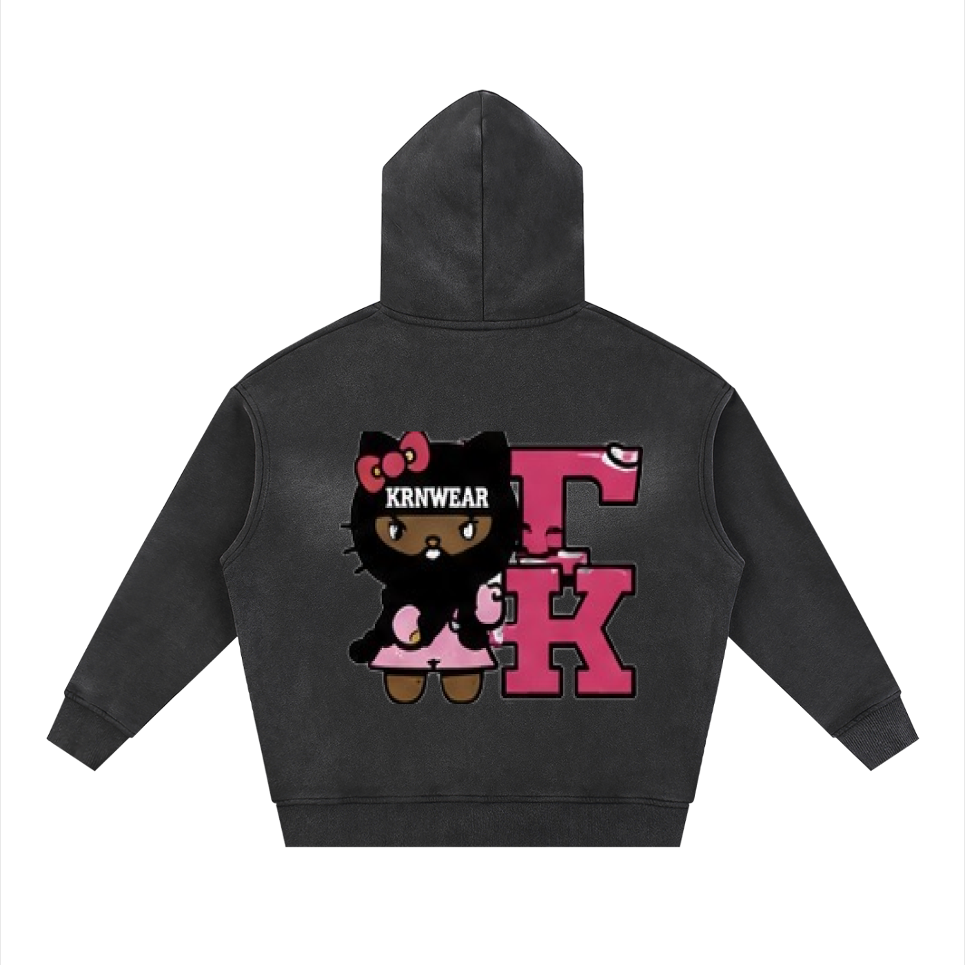 Sunfade Two-way Zipper Boxy Fleece Hoodie