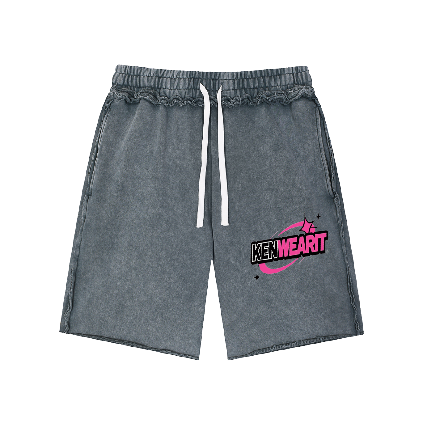 'KENWEARIT' WASH RAW JORTS