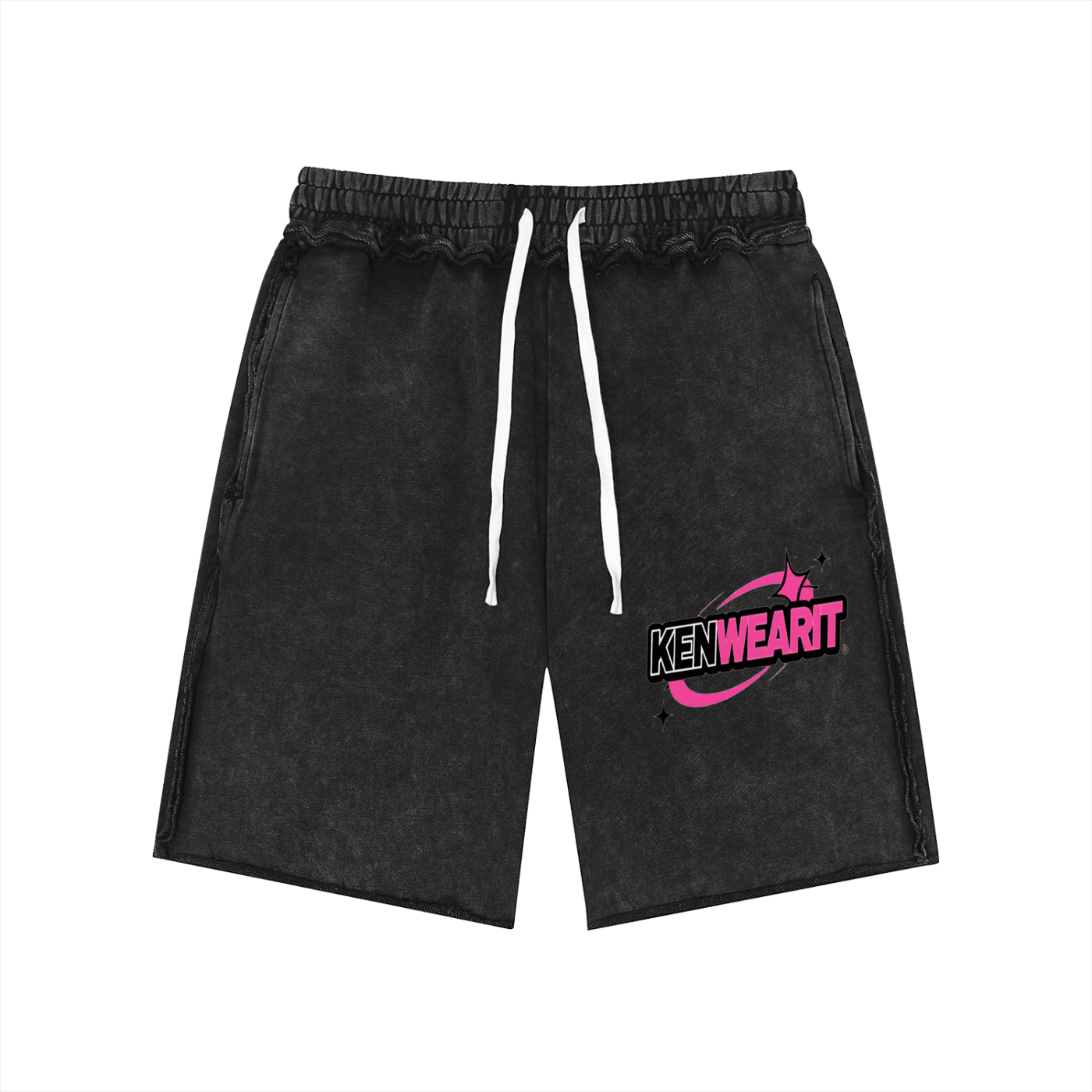 'KENWEARIT' WASH RAW JORTS